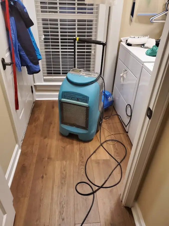 Commercial dehumidifier deployed for Flood Damage Cleanup in Cranford